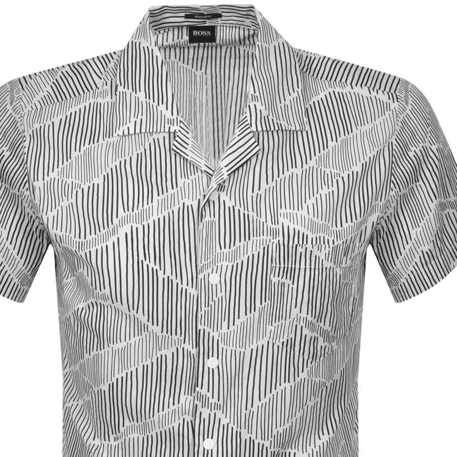 Alternative Image for ProductBOSS Rhythm Short Sleeve Shirt White2